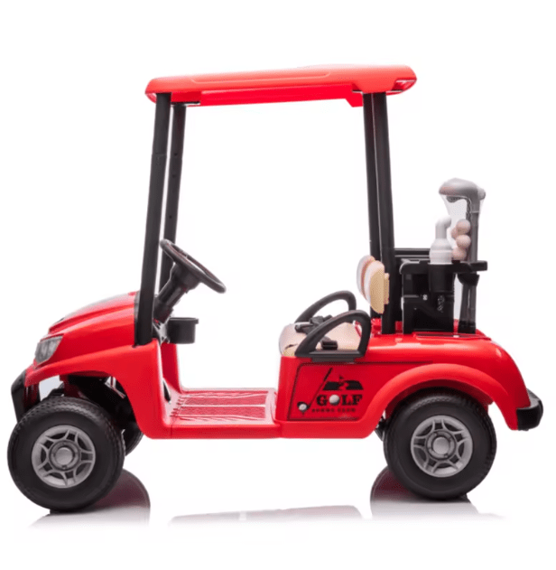JS390 Electric Kids Golf Cart Ride-On with Remote | Red | 1-6 Years — image 2