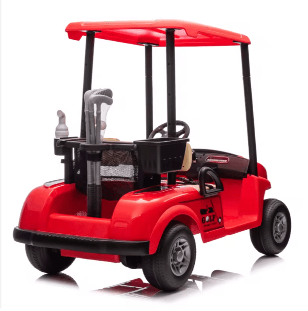 JS390 Electric Kids Golf Cart Ride-On with Remote | Red | 1-6 Years — image 4