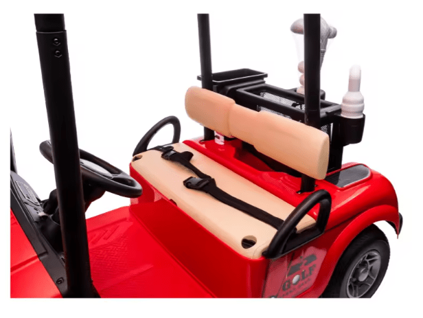 JS390 Electric Kids Golf Cart Ride-On with Remote | Red | 1-6 Years — image 7