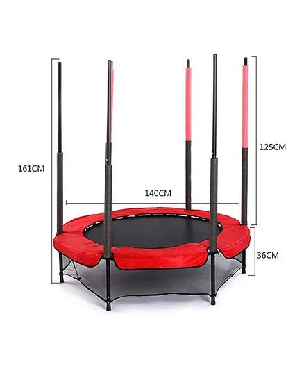 Jump N Joy Trampoline 4.5 Feet Red - Colorland Toys