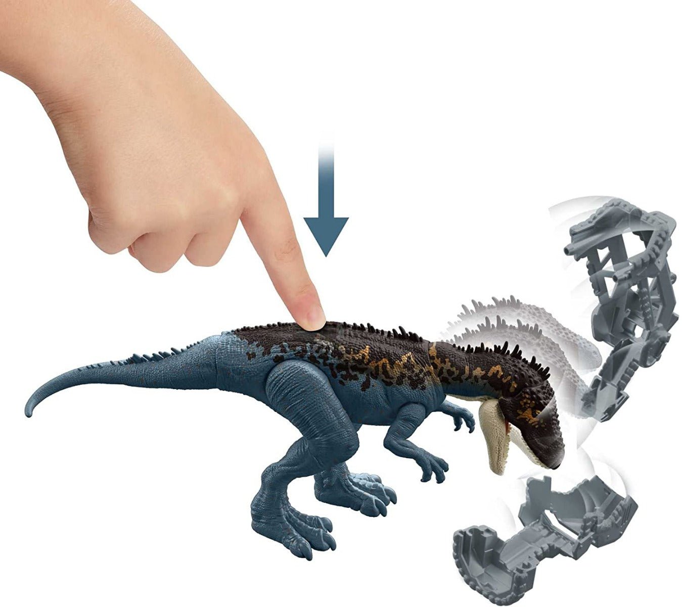 Jurassic World Dino Escape Mega Destroyers Carcharodontosaurus Blue HCM04/GWD60 - Colorland Toys