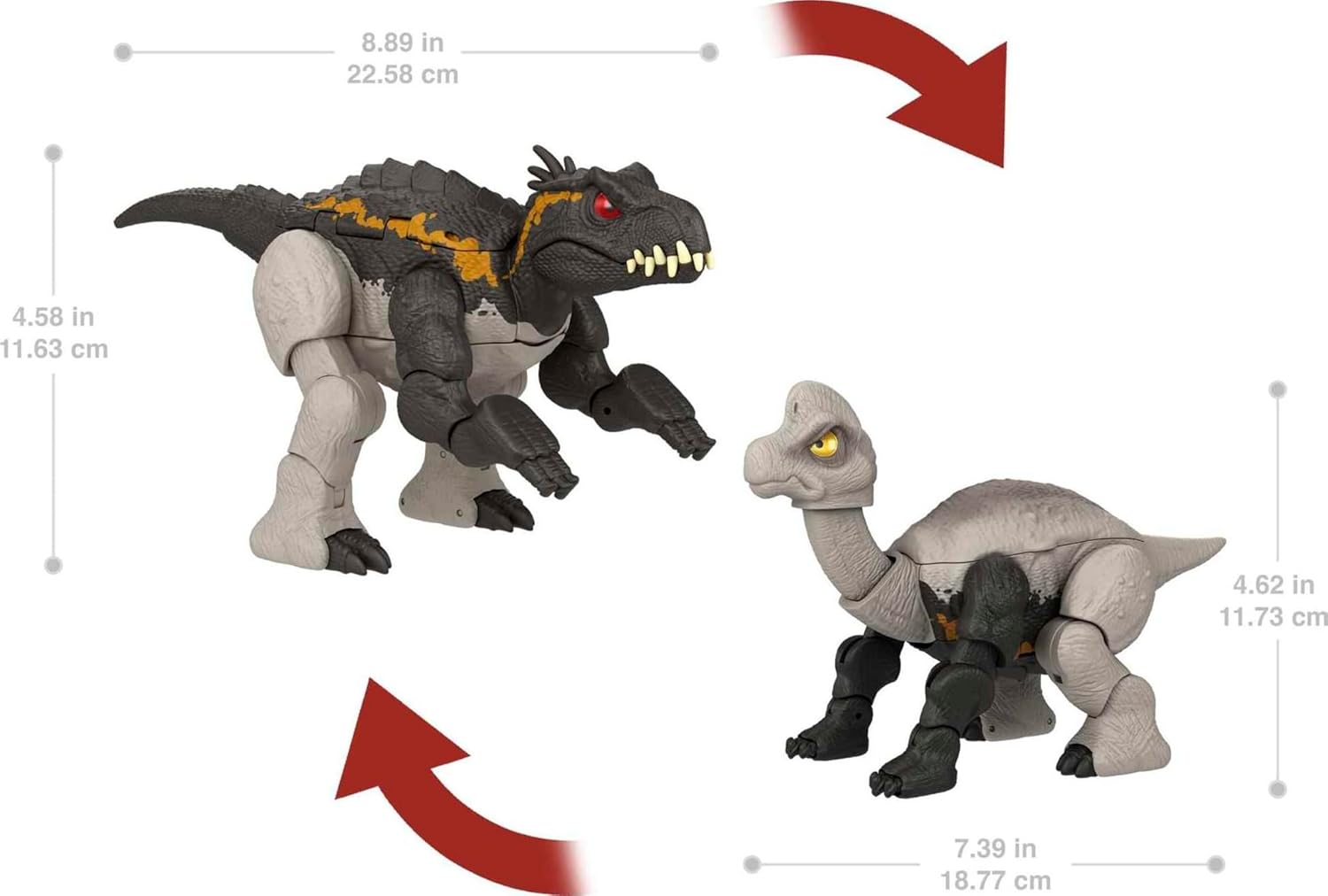 Jurassic World Fierce Changers Indoraptor & Brachiosaurus Action Figure HPD35/HPD33 - Colorland Toys
