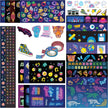 Kaleidoscope Sticker Bomb Studio Neon – 600+ Neon Stickers for Kids 8-12