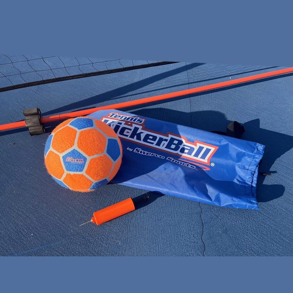 Kickerball Soccer Tennis Set — Fast-Setup Indoor/Outdoor Skill Game with Carry Bag - Colorland Toys