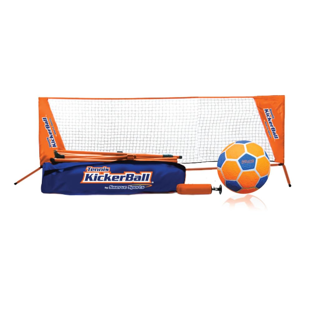Kickerball Soccer Tennis Set — Fast-Setup Indoor/Outdoor Skill Game with Carry Bag - Colorland Toys
