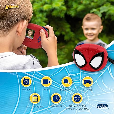 Kiddesigns Digital Camera - Spiderman KD - SM - 533 - Colorland Toys