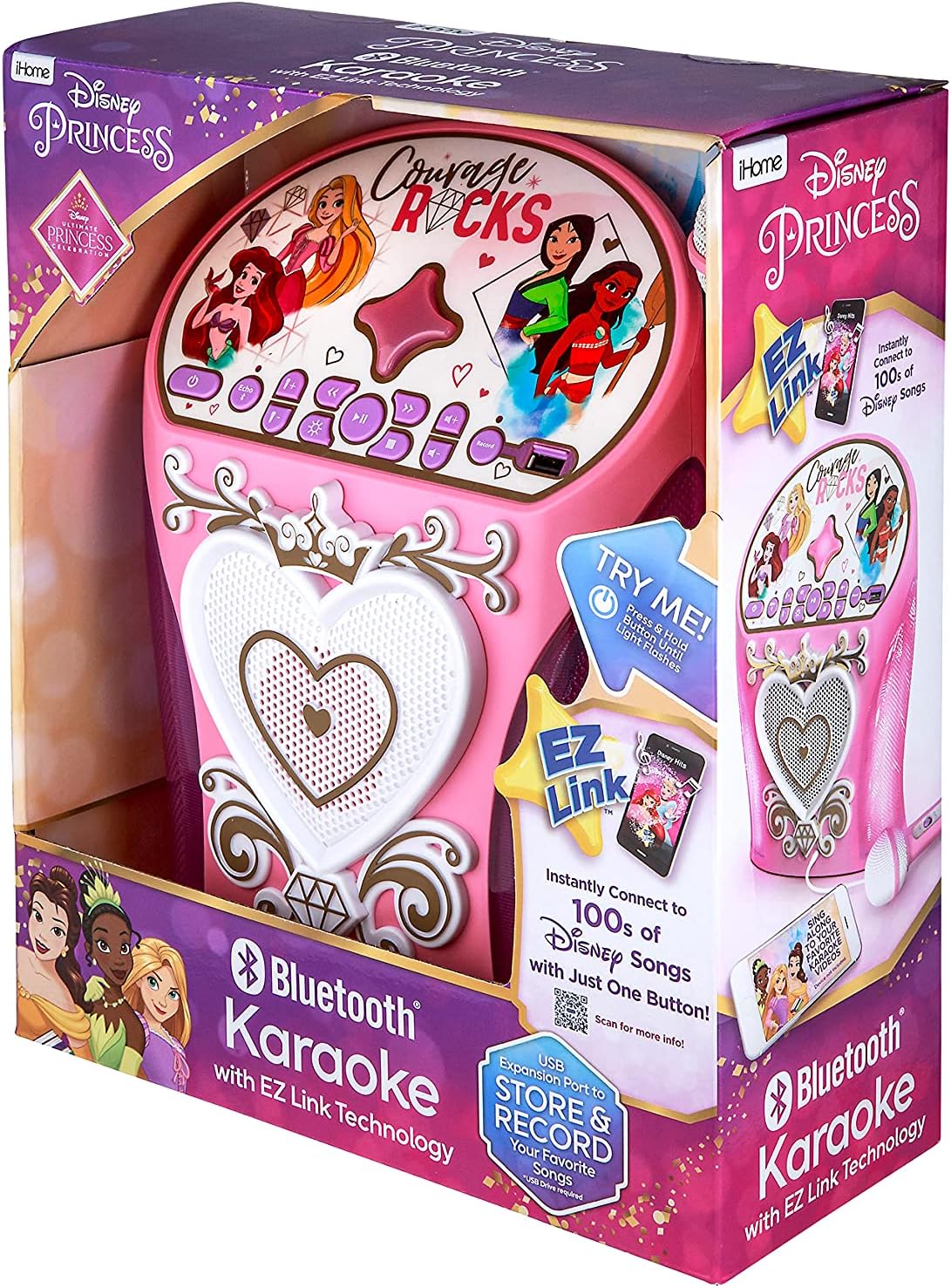 Kiddesigns Disney Princess Bluetooth MP3 Karaoke with Microphone KD-DP-554 — image 7