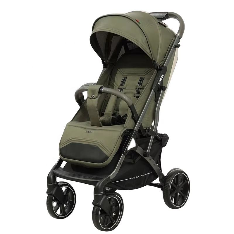 Kidilo Baby Stroller K6F Foldable Lightweight, Olive Green - Colorland Toys