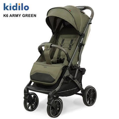 Kidilo Baby Stroller K6F Foldable Lightweight, Olive Green - Colorland Toys