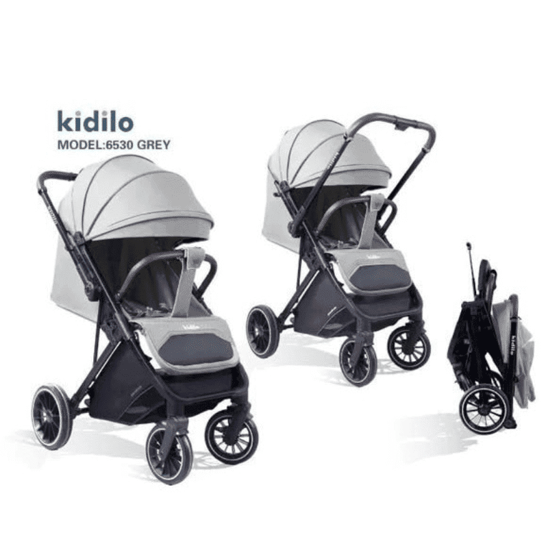 Kidilo Baby Stroller S5708 – Light Grey - Colorland Toys