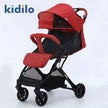 Kidilo K8F Luxury Foldable 3-in-1 Baby Stroller, Lightweight, Black