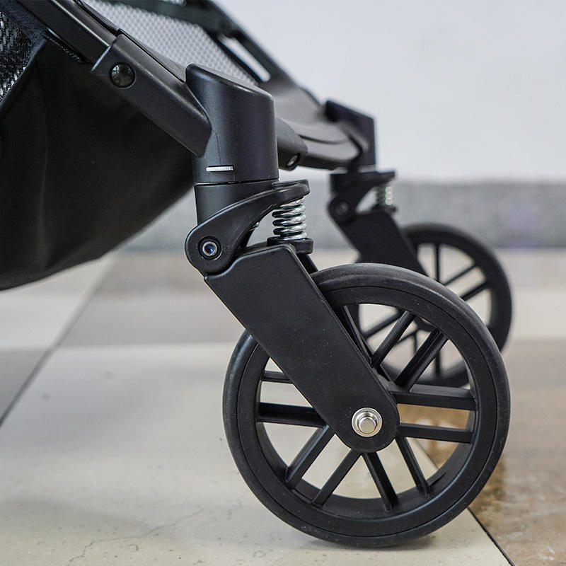 Kidilo K8F Luxury Foldable 3-in-1 Baby Stroller, Lightweight, Black - Colorland Toys