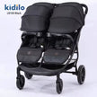 Kidilo LB100 Luxury Twin Lightweight Aluminum Twin Stroller black