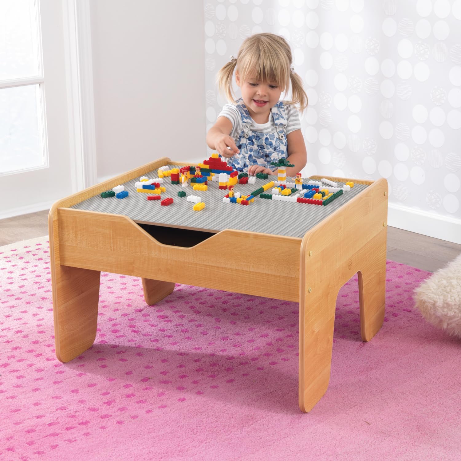 Kidkraft 2 in 1 Activity Table with Board Gray/Natural - Colorland Toys