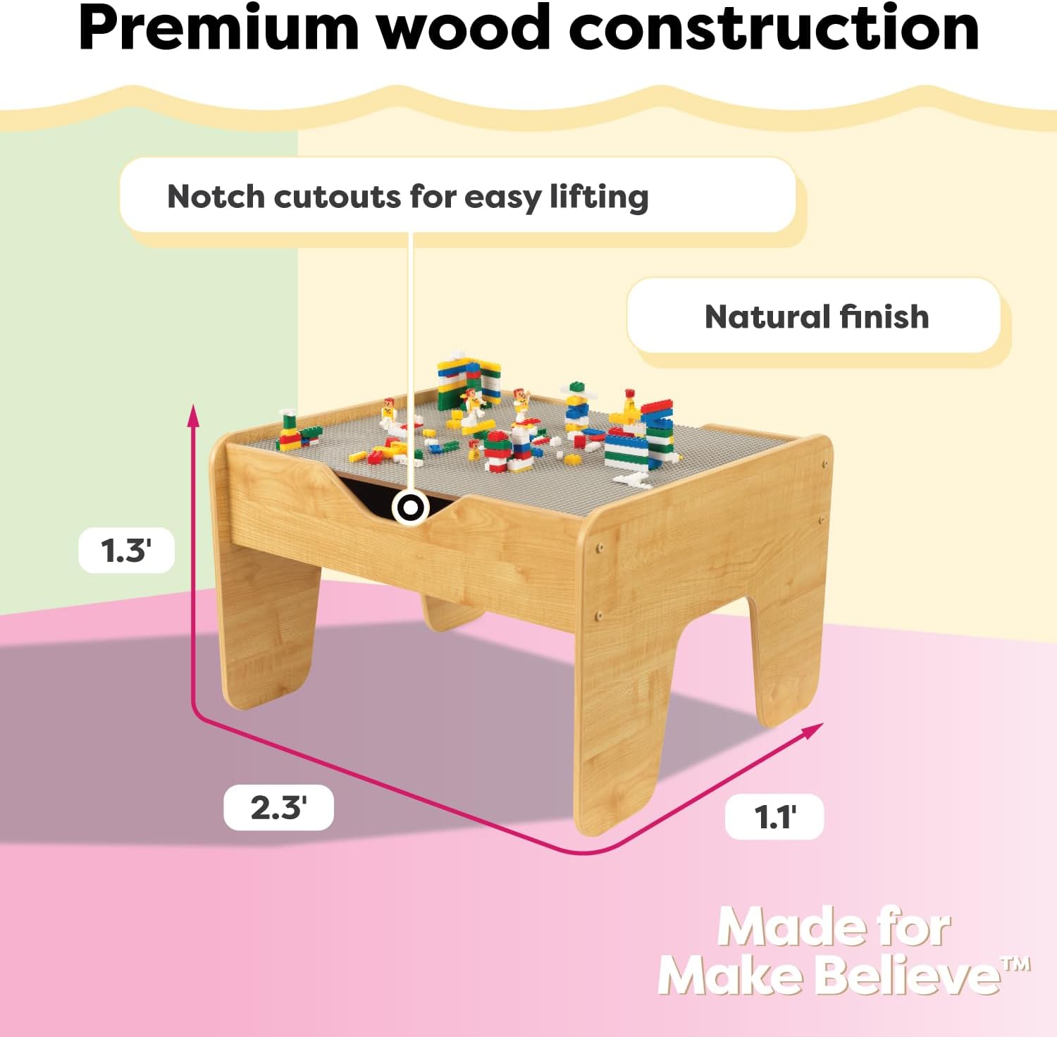 Kidkraft 2 in 1 Activity Table with Board Gray/Natural - Colorland Toys
