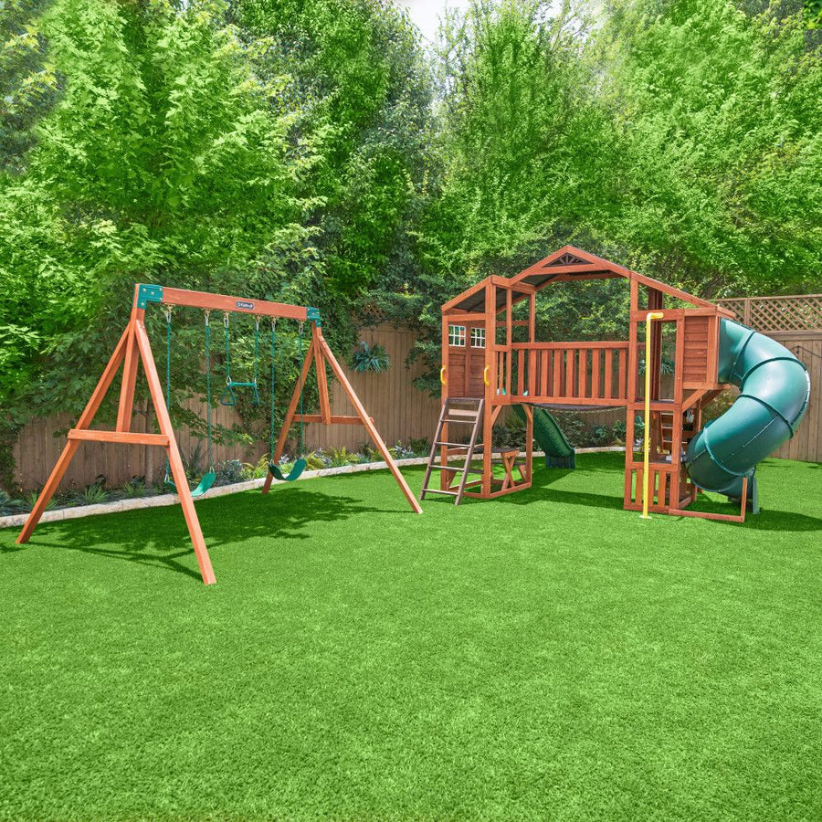 Kidkraft Boulder Bluff 2-in-1 Wooden Swing Set F29315 — image 4