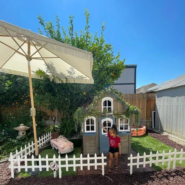 KidKraft Forestview II Wooden Outdoor Playhouse with Doorbell, Bench & Kitchen | Colorland Toys - Colorland Toys