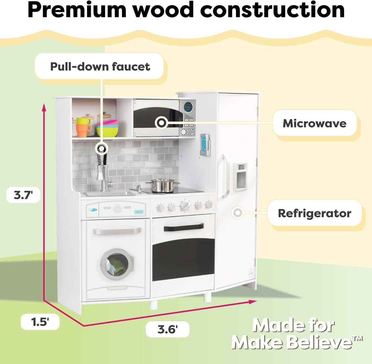Kidkraft Large Play White Kitchen — image 3