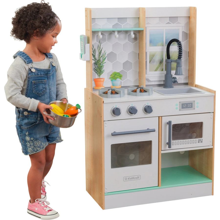 Kidkraft Let's Cook Wooden Play Kitchen - NATURAL COLOR — image 2