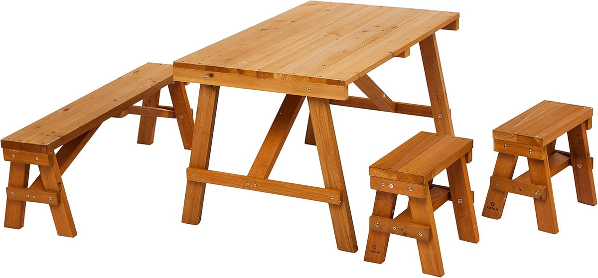 Kidkraft Outdoor Picnic Table Set - Amber - Colorland Toys