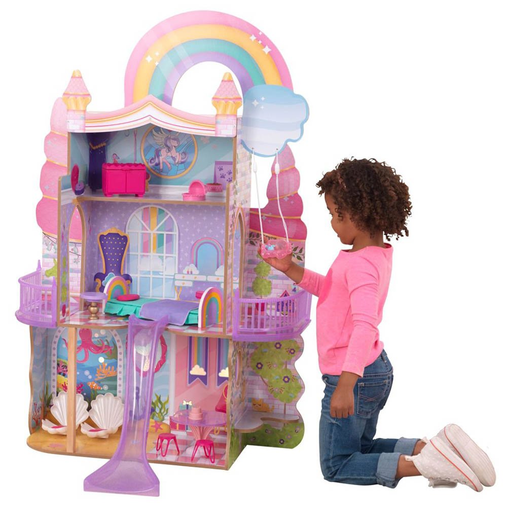 Kidkraft Rainbow Dreamers Unicorn Mermaid Dollhouse 20050 - Colorland Toys