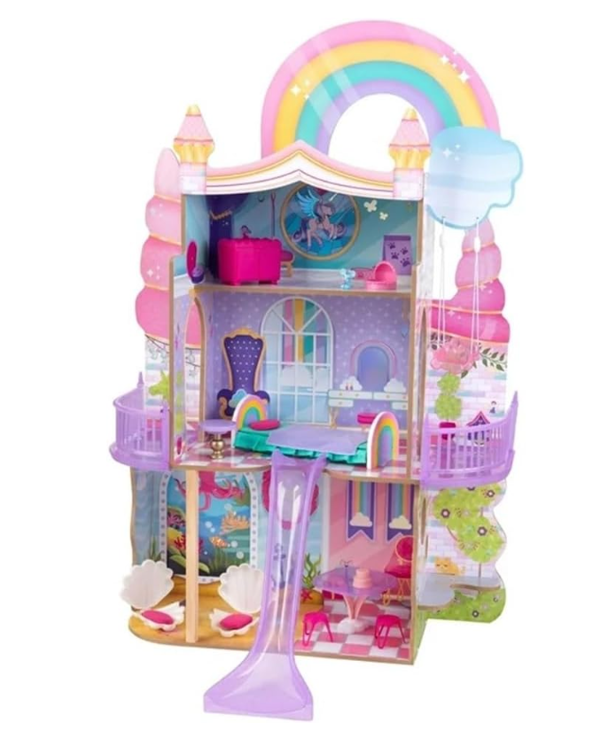 Kidkraft Rainbow Dreamers Unicorn Mermaid Dollhouse 20050 - Colorland Toys