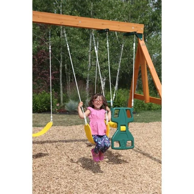 Kidkraft Ridgeview Deluxe Clubhouse Wooden Swing Set / Playset - Colorland Toys