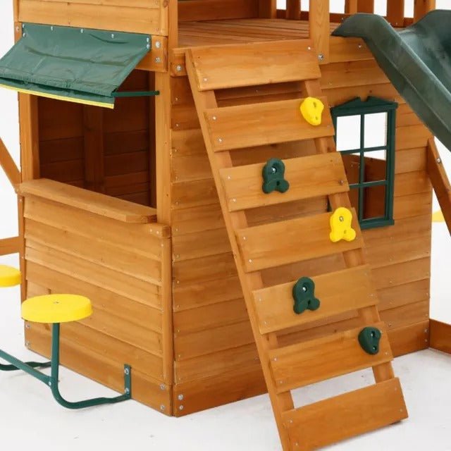 Kidkraft Ridgeview Deluxe Clubhouse Wooden Swing Set / Playset - Colorland Toys