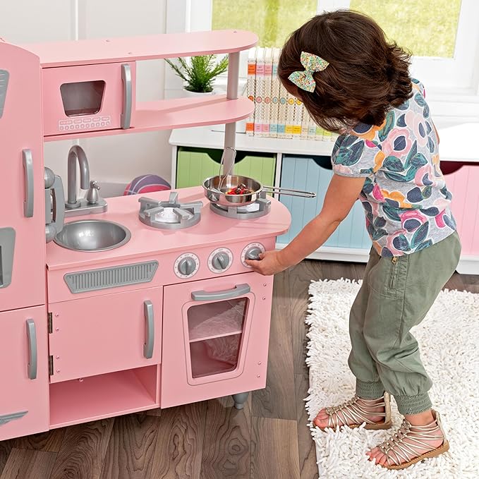 Kidkraft Vintage Play Kitchen Pink 53179 - Colorland Toys