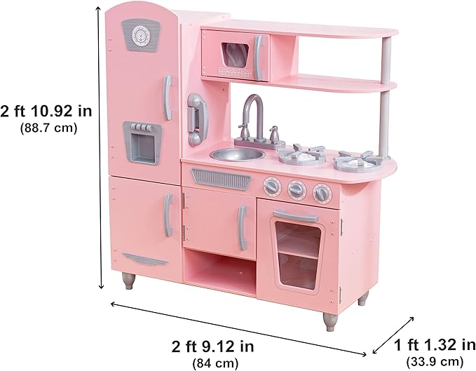 Kidkraft Vintage Play Kitchen Pink 53179 - Colorland Toys