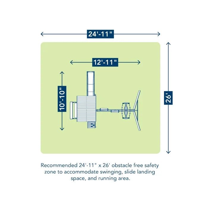 KidKraft Windale Fort Wooden Swing Set with Slide & Swings - Colorland Toys
