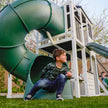 KidKraft Wrangler Way Swing Set – Wooden Playhouse & Slides F29625E