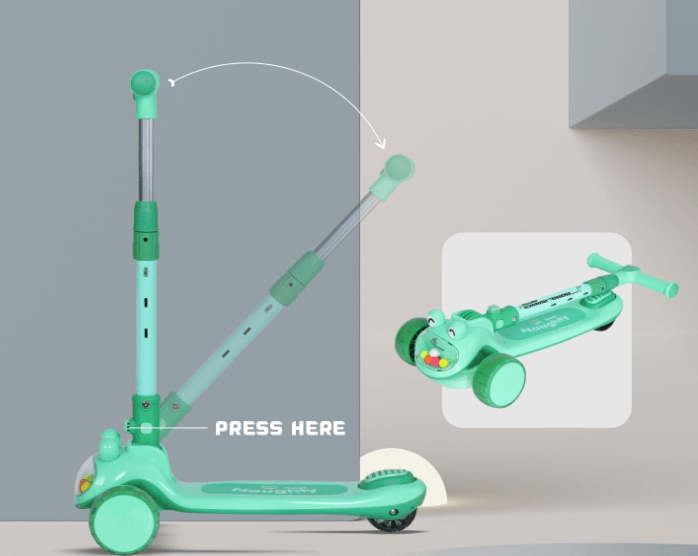 Kids 3 - Wheeled Scooter Green 103 - 39 - Colorland Toys
