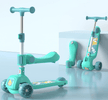 Kids 3-Wheeled Scooter with Lights Green 103-34