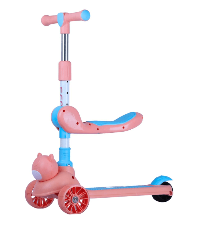 Kids 3 - Wheeled Scooter with Lights Pink 103 - 34 - Colorland Toys