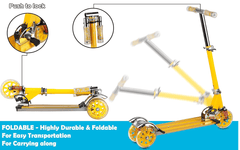 Kids 3 - Wheeled Scooter Yellow 103 - 39 - Colorland Toys