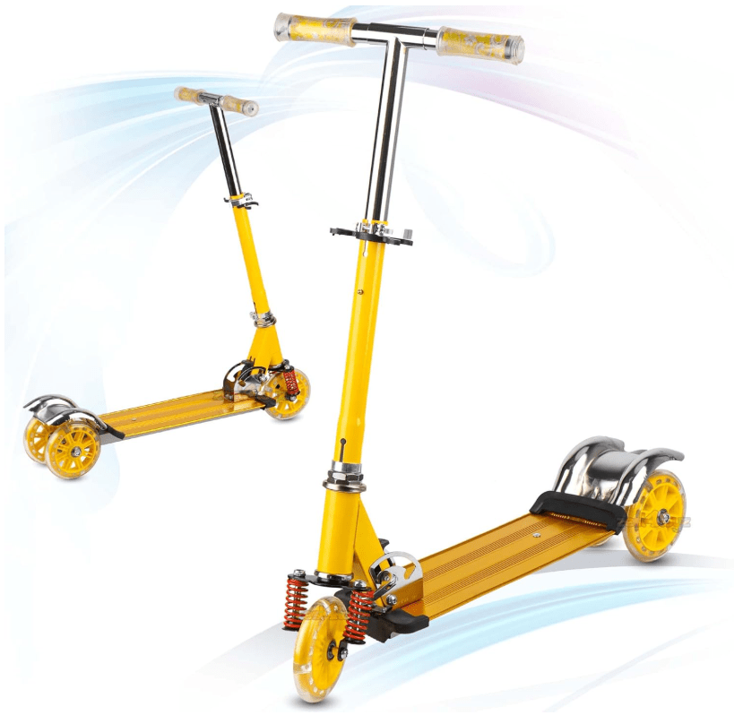 Kids 3 - Wheeled Scooter Yellow 103 - 39 - Colorland Toys