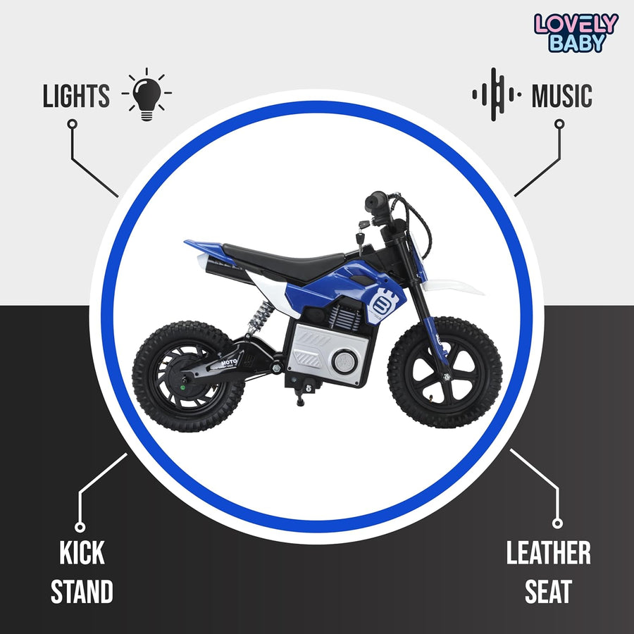 Kids Electric Dirt Bike Blue 24V T10 — image 2