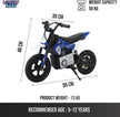 Kids Electric Dirt Bike Blue 24V T10