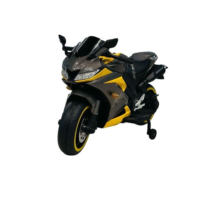 Kids Electric Motorbike 2B/2M Gray/Yellow - Colorland Toys
