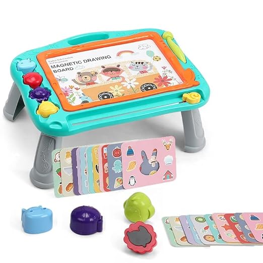 Kids Melody Magnetic Drawing Board With 12-Pcs Study Cards 6633 — image 1