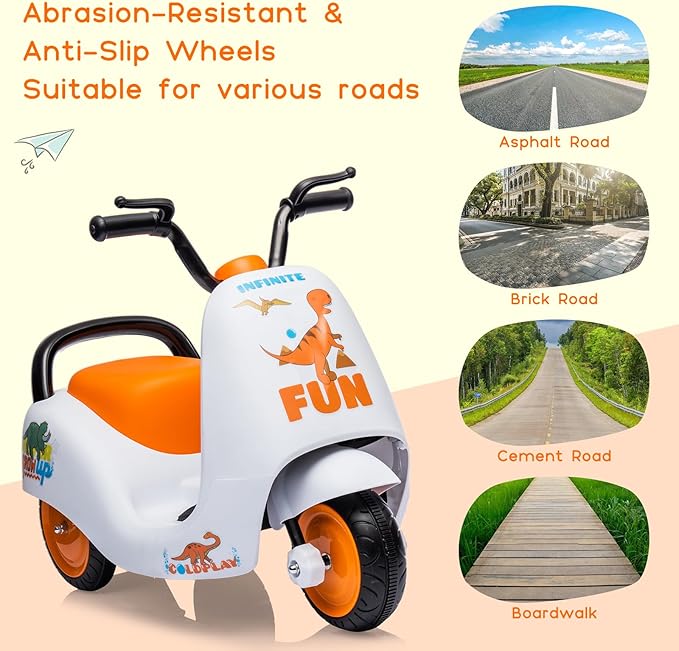 Kids Motor Bike White R6775/DLS - K2 - Colorland Toys