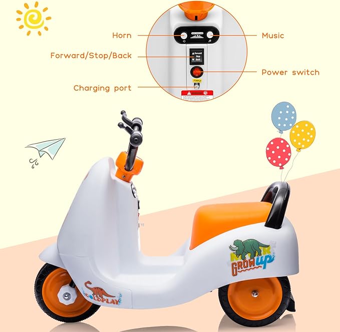 Kids Motor Bike White R6775/DLS-K2 — image 3
