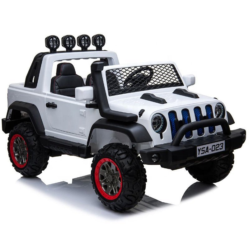 Kids Power Riding Jeep White LB-2033EL — image 1