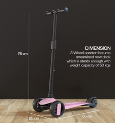 Kids Scooter with Lights Pink 103 - 57 - Colorland Toys