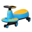 Kids Swing Car With Music & Light Blue/Yellow MN038