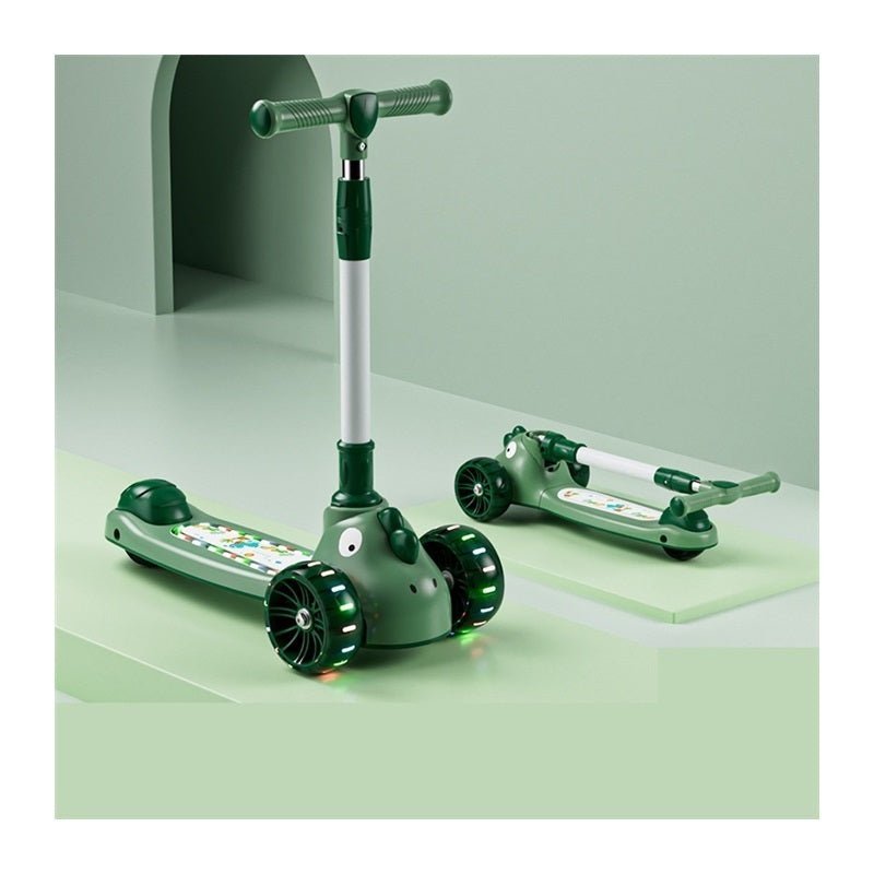 Kids Three Wheeled Scooter Green Y - ST1818B/S1161 - Colorland Toys