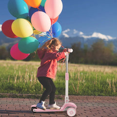 Kids Three Wheeled Scooter Pink Y - ST1818B/S1161 - Colorland Toys