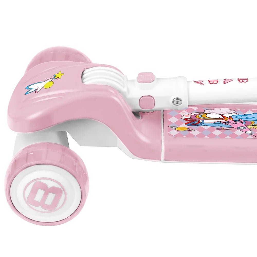 Kids Three Wheeled Scooter Pink Y - ST1818B/S1161 - Colorland Toys