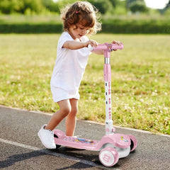 Kids Three Wheeled Scooter Pink Y - ST1818B/S1161 - Colorland Toys